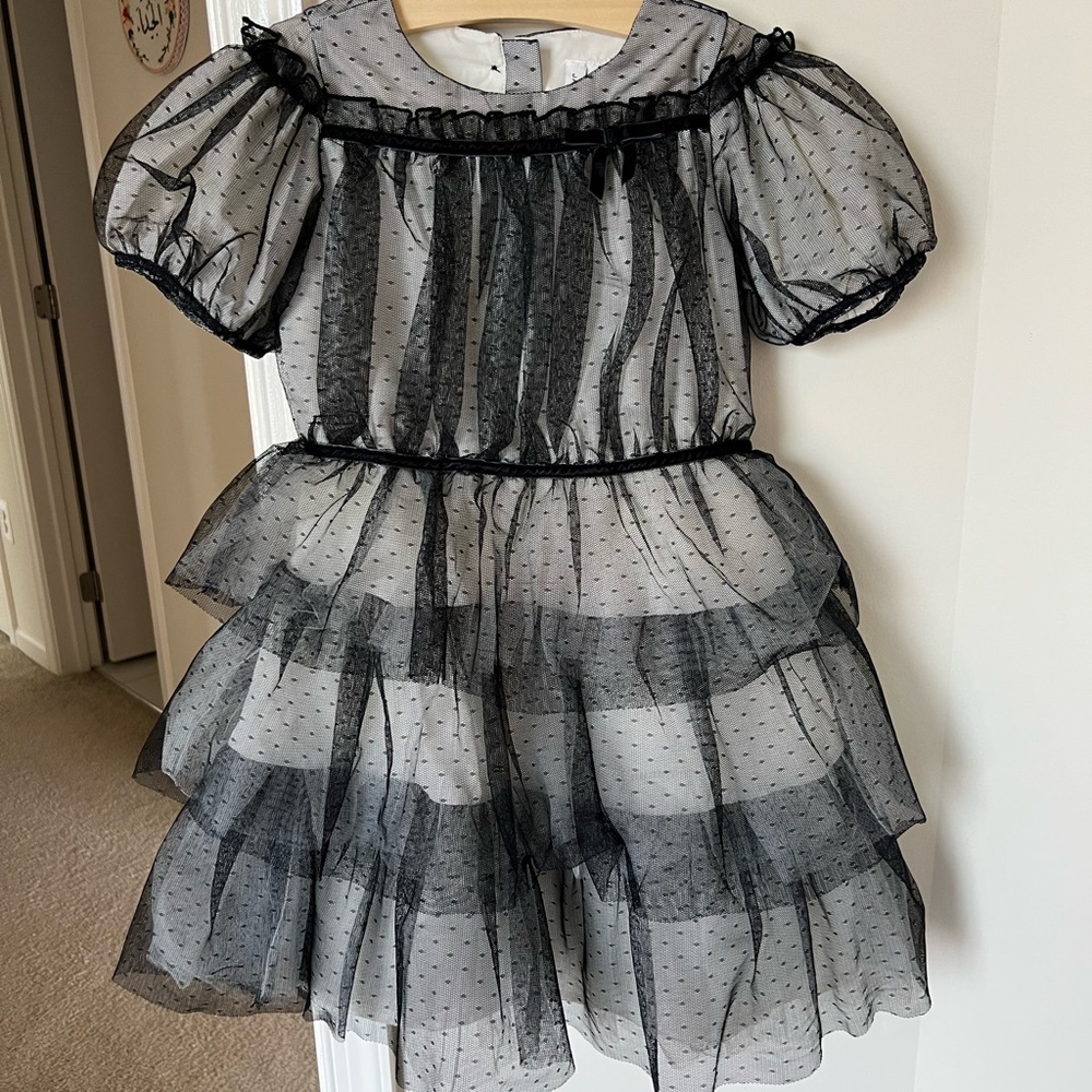Janie and Jack Black and White Layered Costume Dress